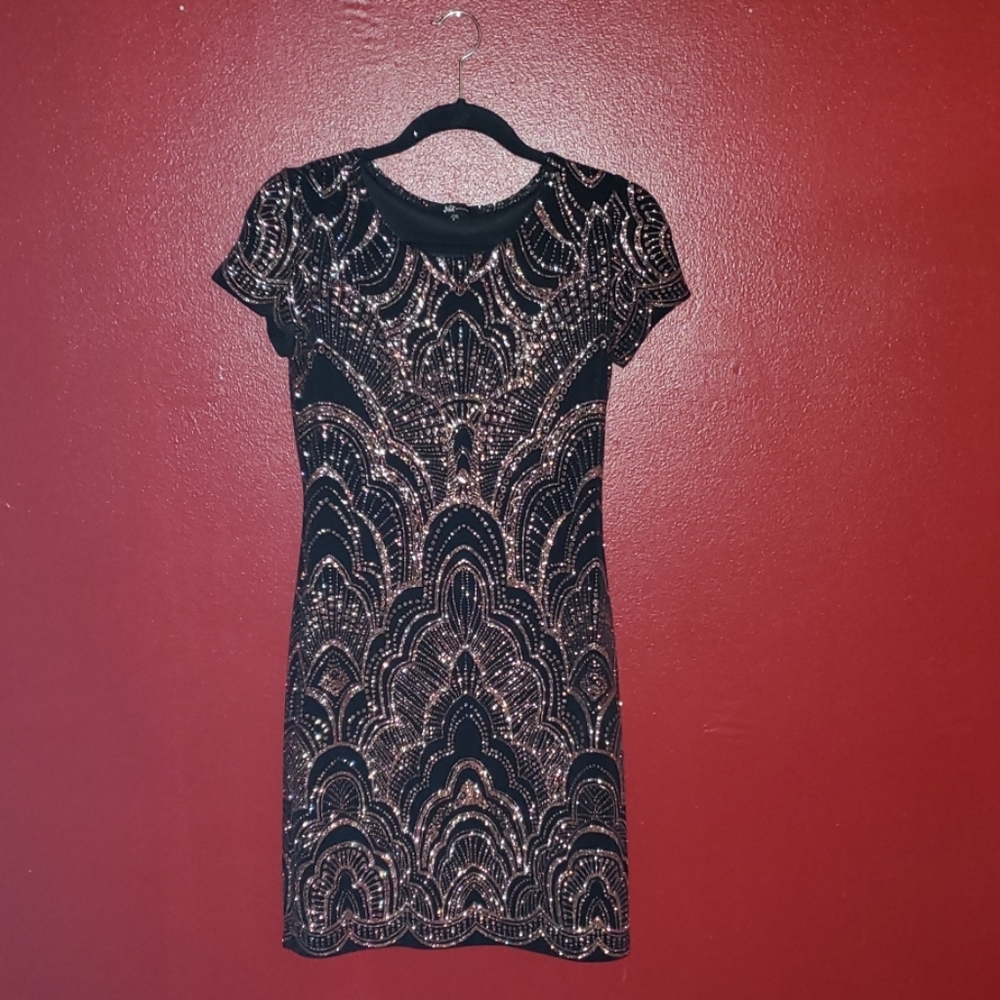 Stunning black and gold dress